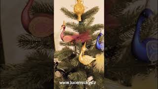 Sada skleněných vánočních labutí LABUTÍ LETKA 6 ks