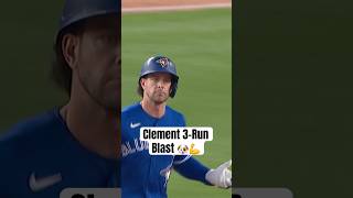 Ernie Clement launches a HUGE 3-RUN shot in the Bronx ????