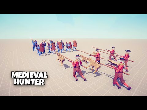 MEDIEVAL HUNTER VS EVERY UNITS - Totally Accurate Battle Simulator TABS