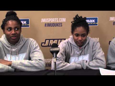 2014-15 JMU WBB - Players UNCW Postgame - Jan. 6, 2015