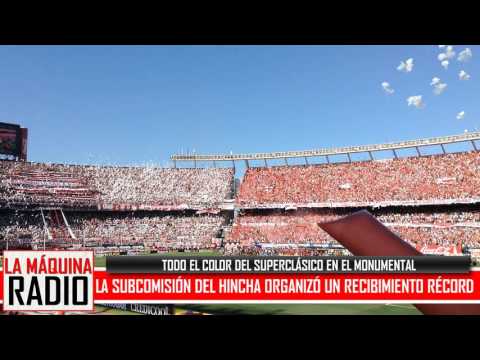 "LA SUBCOMISIÓN DEL HINCHA ORGANIZÓ UN RECIBIMIENTO RÉCORD" Barra: Los Borrachos del Tablón • Club: River Plate
