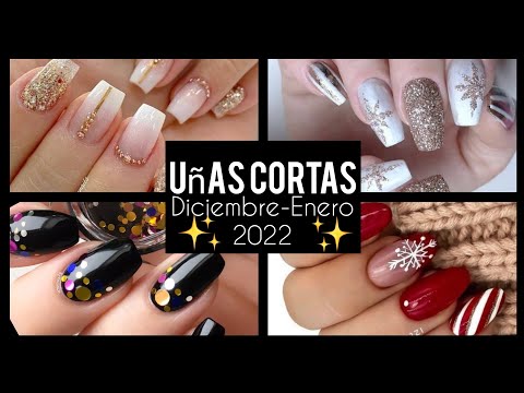 DISEÑOS DE UÑAS CORTAS PARA DICIEMBRE-ENERO 2022 #trendsnails #diseñosdeuñas #desingnails #diseños