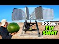 Giant FLY SWAT Machine Vs. Watermelon at 6000fps