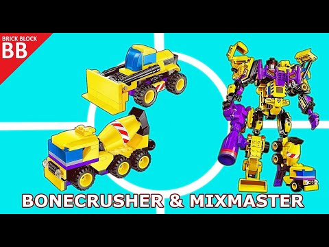 Bonecrusher & Mixmaster ⚡️ Build Qman 1401 Creative Master Lego Transformers combiner Devastator