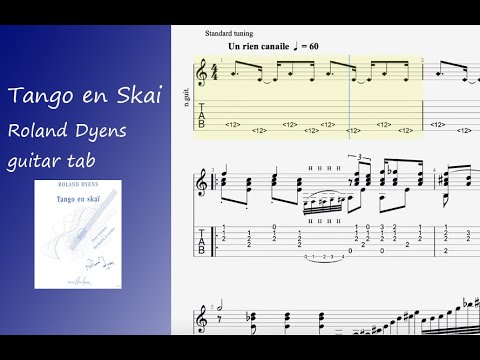 Roland Dyens - Tango en Skai | Classical Guitar Tutorial + Free TAB