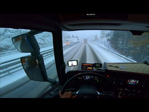 Jól indult.De elszaródott! A kamionos hete.🇮🇹🇨🇭Küszködés,havazás,St.Gotthard