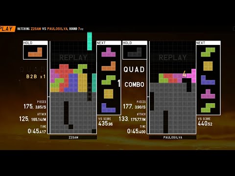 [TETR.IO]   1vs1 -  205 apm for 48 seconds