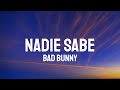 Bad Bunny - NADIE SABE (Letra/Lyrics)