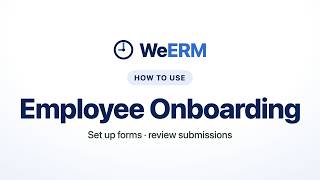 [WeERM] Admin Guide 04. Employee Onboarding