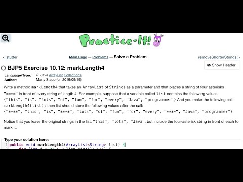 Exercise 10 12 Marklength4 Java Tutorial Practice It