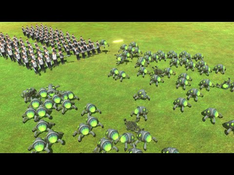 Alien Bugs vs 100 Modern Human Army Animal Revolt Battle Simulator