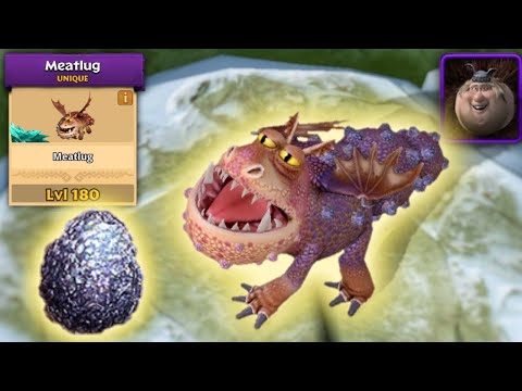 MEATLUG — Fishlegs' Unique Gronckle Max Level 180 Titan Mode Showcase | Dragons: Rise of Berk