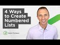 4 Ways To Create Numbered Lists In Excel - Dynamic And Professional