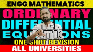 ORDINARY DIFFERENTIAL EQUATIONS | Engineering Mathematics ONESHOT |  M1 Complete Revision | Ganitank