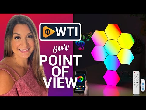Music Sync DIY Hexagon Lights - 8 Pack Smart APP and Remote RGB Wall Light Hexagonal Modular Gaming Light Honeycomb Shape Panels LED Lights for Bedroom Children Room Decor - WTI product video review