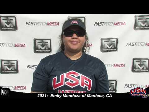 2021 Emily Mendoza Pitcher Softball Skills Video - USA Fastpitch 18 Gold