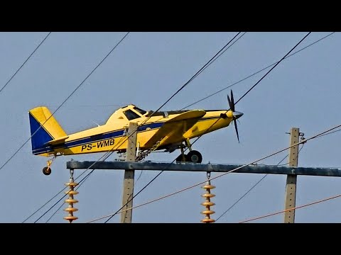 Pulverização com Air Tractor AT-802A em Santa Carmem, Mato Grosso.