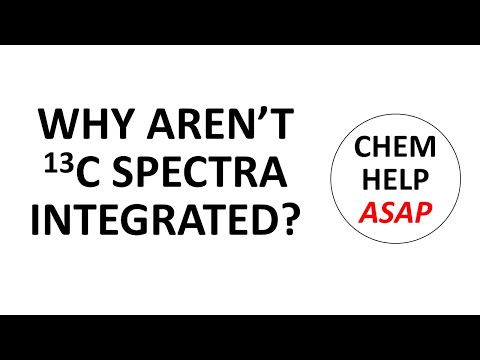 why integration is not used with 13C NMR spectra like 1H NMR spectra?