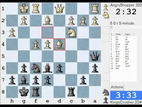Chess World.net: LIVE Blitz #1321 vs AngryShopper (2021) - Sicilian: dragon variation (B70)