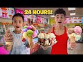 Eating Only ICE CREAM for 24 HOURS (Challenge)