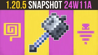 Minecraft 1.20.5 Snapshot 24W11A | The Mace, A New Minecraft Weapon!