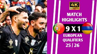 Portugal vs Armenia highlights | Joào neves & B. Fernandez Hat trick 🔥 | World Cup Qualifiers 25/26.