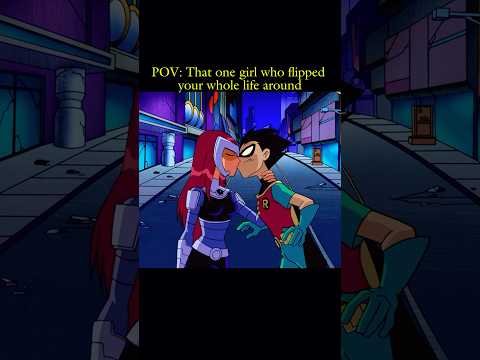 Starfire Kisses Robin #shorts #robin #starfire #music #juicewrld #teentitans