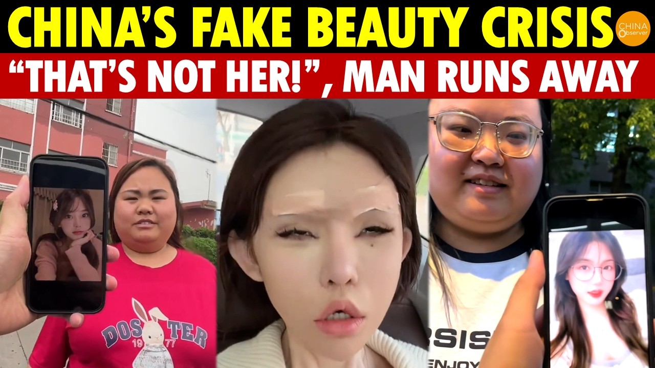 China’s Fake Beauty Crisis: “That’s Not Her!” Chinese Man Runs Away After Meeting “Online Beauty”