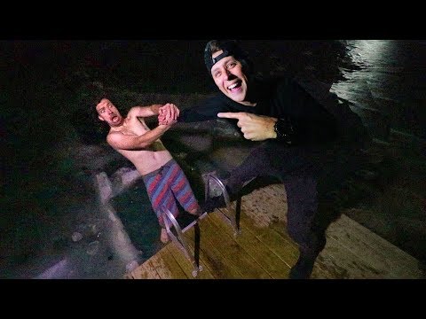 Swimming in ICE with ROMAN ATWOOD!!  Visiting Romans House for a Best Day Ever with Tanner Fox! Video