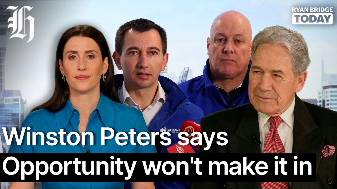 'Jack-up of a party': Winston Peters says Opportunity won't make it in | Ryan Bridge TODAY