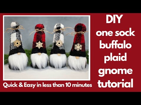 DIY One Sock Gnome/Christmas Gnome/No Sew Gnome/Craft fair ideas 2021