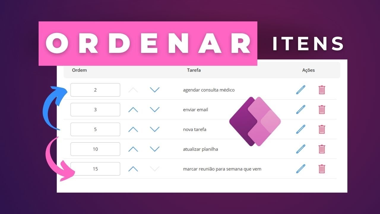 ORDENAR Itens no Power Apps