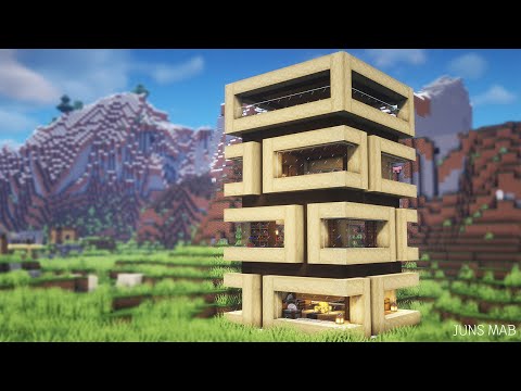 Minecraft house tutorial｜How to build a Wooden house #164