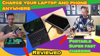This Power Bank Replaces a Wall Outlet… (Mfish super mushroom 40,000mAh Laptop Charger Review)