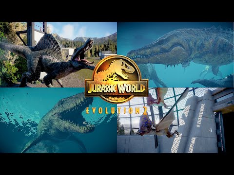 ALL PISCIVORE DINOSAURS INTRODUCTION IN JURASSIC WORLD EVOLUTION 2 (MAX EGG + DINOSAUR NAMES)