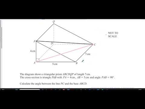 0580/22/F/M/23 (IGCSE), Paper 22, March 2023, Q22, 3D Trigonometry  Angles between Lines & Planes