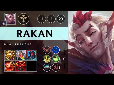 Rakan Support vs Braum - EUW Grandmaster Patch 25.16