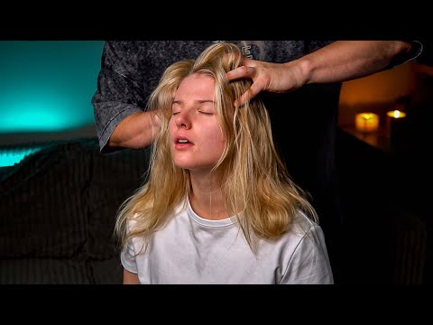 Instant Insomnia Relief 🧠 Intense ASMR Head Massage & Shoulder Tapping for Deep Sleep (No Talking)
