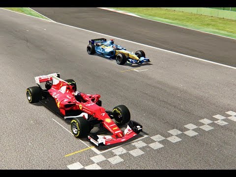 Ferrari F1 2017 vs Renault F1 2005  - Imola