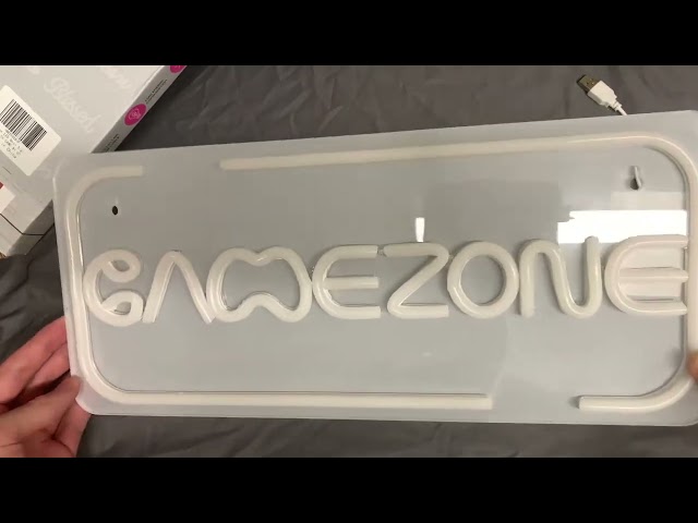 Vídeo relacionado con Game Zone Neon Signs Gamer LED Neon Light Gaming Zone Letrero de neón para decoración de sala de juegos, cueva de hombre, pub, regalo para adolescentes, amigos, niños (azul)