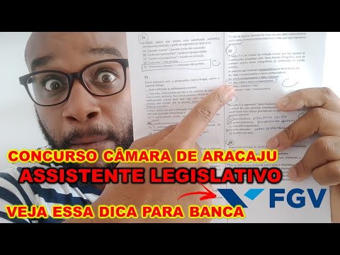 Concurso Câmara de Aracaju SE Assistente Legislativo DICAS de APROVADO #FGV + DOWNLOAD APOSTILA