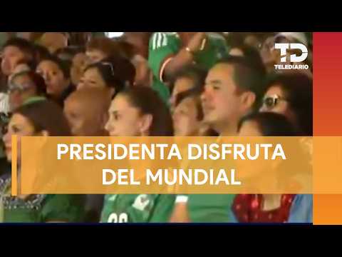 La presidenta Claudia Sheinbaum disfruta el partido inaugural del Mundial 2026 en la CDMX
