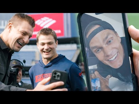 Rob Gronkowski & Drake Maye FaceTime with Tom Brady on FOX NFL Sunday | New England Patriots