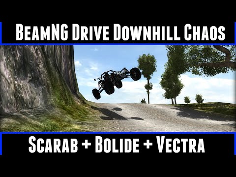BeamNG Drive Downhill Chaos Ep 7 Scarab + Bolide + Vectra