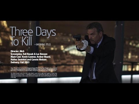 "Three Days To Kill" - Behind The Scenes Snapshots - Kevin Costner, Hailee Seinfeld, Amber Heard