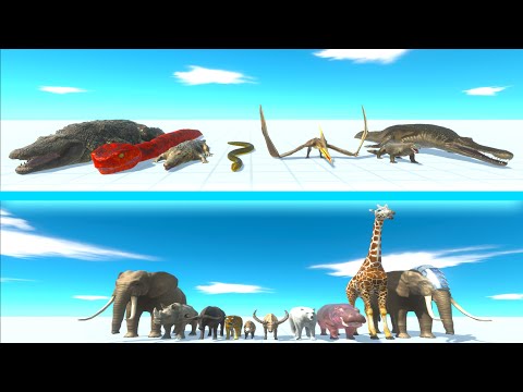 REPTILES Team vs MODERN MAMMALS Team - Animal Revolt Battle Simulator ARBS