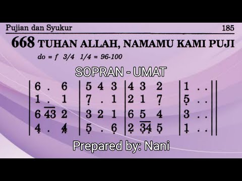 Tuhan Allah, NamaMu Kami Puji (PS 668 - Piano) SOPRAN