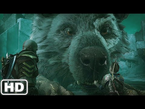 Atreus Injects Fenrir Soul In Giant Wolf Scene - God Of War Ragnarok PS5 2022