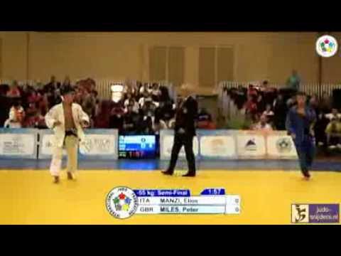 Judo 2013: Manzi (ITA) - Miles (GBR) [-55kg] semi-final