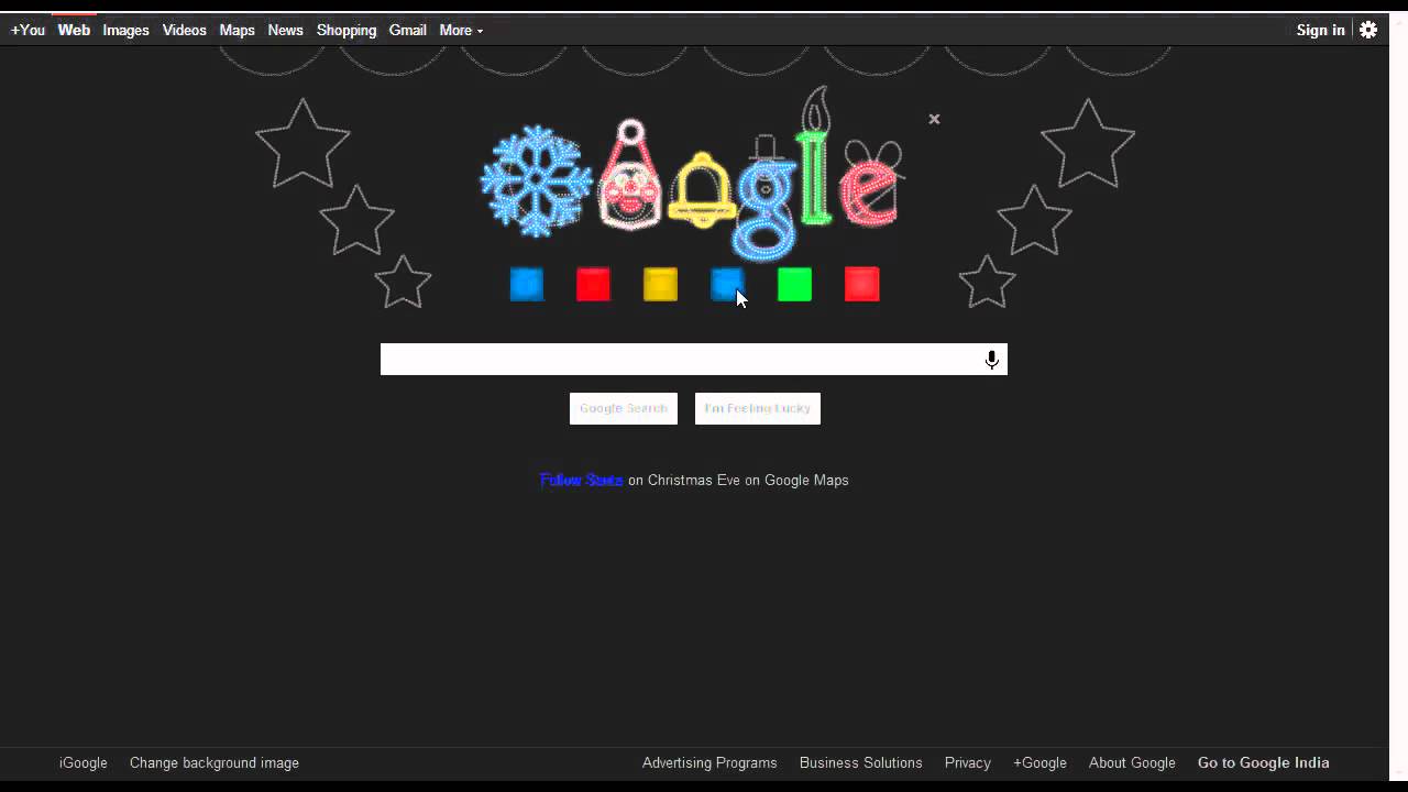 Google Doodle with Jingle Bells music (Christmas Holiday Doodle)